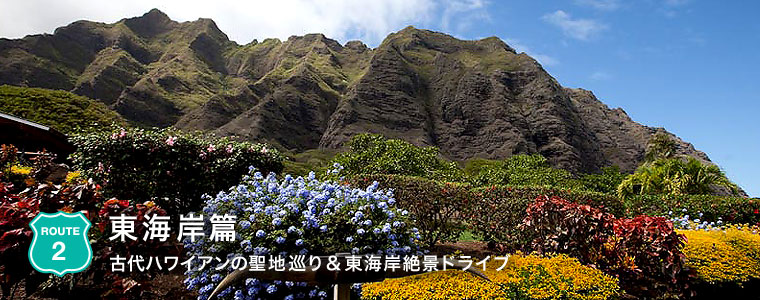 ROUTE2 東海岸篇 古代ハワイアンの聖地巡り＆東海岸絶景ドライブ