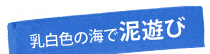 乳白色の海で泥遊び