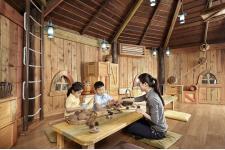 童話の中の丸太小屋「キッズキャビン」