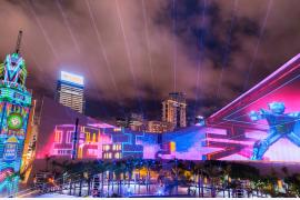 香港パルス3Dライトショーと香港のおさんぽマップ
