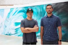   カメア・ハーダーとザック・ノイルのコラボ ハワイのビッグウェーブを再現したウォールアートが完成