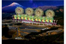 富士山×花火×モータースポーツのエキサイティングな劇場型花火のイベント