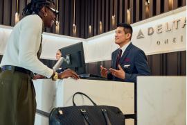 デルタ・ワン専用チェックイン施設を全てのハブ空港に設置