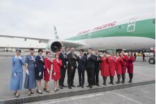 キャセイパシフィック創立80周年　特別塗装機を成田で初披露