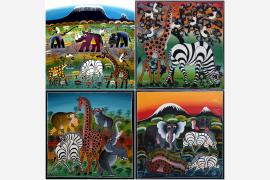 マコンデ美術館で「ティンガティンガ サバンナの動物たち」展が3月14日開幕