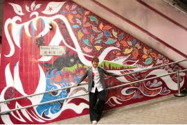 香取慎吾さん、香港の中環に初のストリートアート作品を披露！