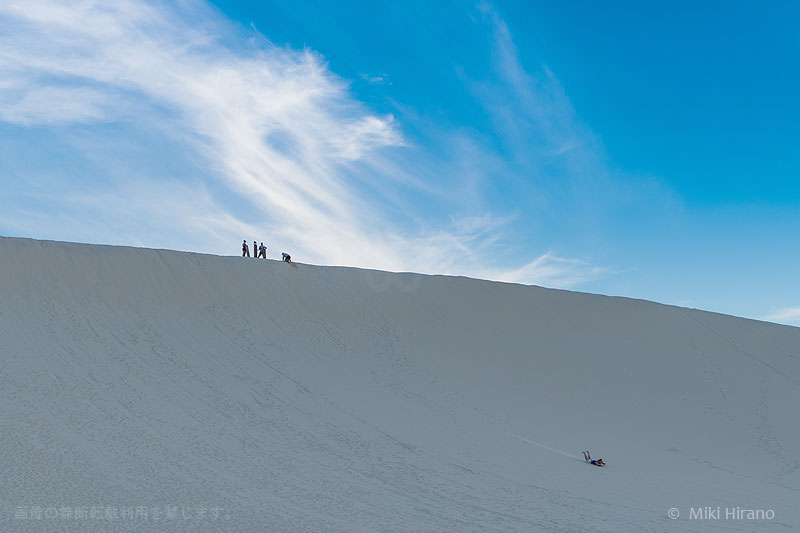 大砂丘を一気に滑り降りるサンドボードが楽しい！